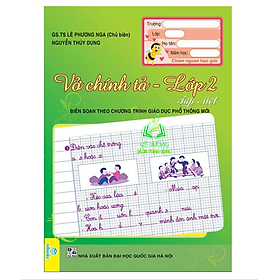 Hình ảnh sách Sách - Vở Chính Tả Lớp 1 - Tập 2 (Biên soạn theo CT GDPT mới)