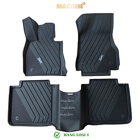 Thảm lót sàn xe ô tô BMW 7 SERIES 2022-2024+ Nhãn hiệu Macsim 3W chất liệu nhựa TPE đúc khuôn cao cấp - màu đen