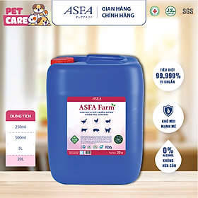 Dung Dịch Vệ Sinh Diệt Khuẩn, Khử Mùi Chuồng Trại, Chăn Nuôi ASFA Farm 20 lít