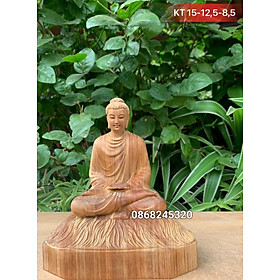 Mua Tượng phật thích ca mini bằng gỗ ngọc am thơm nức kt 15×12 5×8 5cm