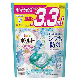 Viên giặt xả Bold Gel Ball 3D hương hoa túi 36 viên của Nhật Bản - xanh