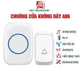 Mua Chuông Cửa Không Dây A06 Chống Nước IP44  38 nhạc chuông  5 mức âm lượng  khoảng Cách 300m