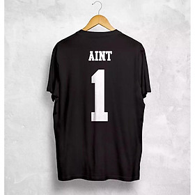 Áo thun tay lỡ nam nữ form rộng number 1 ant màu đen Ngầu Store aothununisex