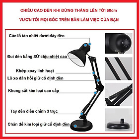 Đèn Học Để Bàn Chống Cận Thị DESK LAMP, Đèn Led Xoay 360 độ Có Chân Kẹp