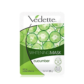 Mặt Nạ Giấy Dưỡng Trắng Da Vedette Dưa Leo 25g/22ml