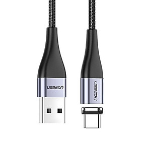 Cáp USB từ tính 1M đầu hít Type c sạc nhanh và truyền dữ liệu từ máy tính ra điện thoại Ugreen 60277 ED024 Hàng Chính Hãng