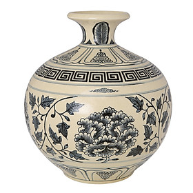 Bình giọt ngọc gốm Chu Đậu (S5) - Kích thước F19 x H23 (cm)