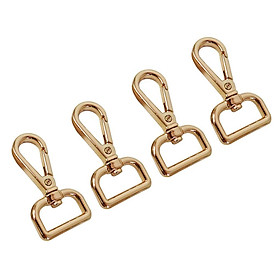 4pcs Swivel Lobster Claw Clasps Square Tail Hook Accessories 20mm Golden