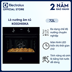 Mua Lò nướng âm tủ Electrolux 60cm UltimateTaste 300 dung tích 72L - KOIGH00KA - Đa dạng chế độ nướng  Màn hình LED hiển thị  vệ sinh lò bằng hơi nước dễ dàng  Hàng chính hãng 