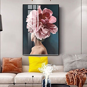Mua Tranh Canvas In Sắc Nét Không Phai Màu - Tranh Cô Gái Và Hoa Xinh Đẹp