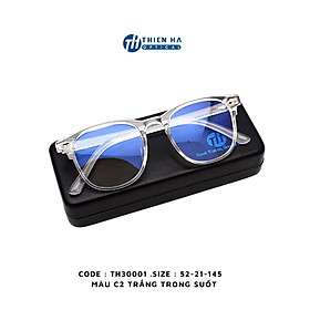 Gọng kính cận clubmaster nam nữ THIÊN HÀ OPTICAL chất liệu nhựa Tr90 dẻo nhẹ dễ đeo dáng trẻ trung nhiều màu TH30001