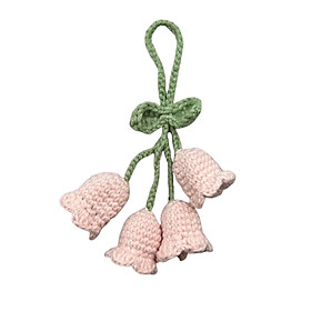Bag Pendants Crocheted Wind Chimes Flower Decorations Pendants for Purse White