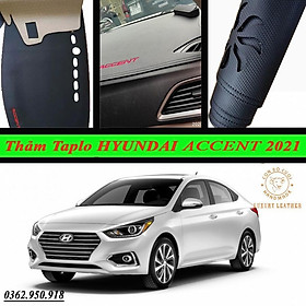 Thảm Taplo Hyundai Accent 2018 - 2022 Da Vân Carbon Cao Cấp, Chống Nóng Taplo Xe