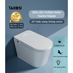 Mua Bồn cầu thông minh xịt nước tự động đa chức năng Takosi TK8600 dùng gia đình  khách sạn- hàng chính hãng bảo hành 10 năm