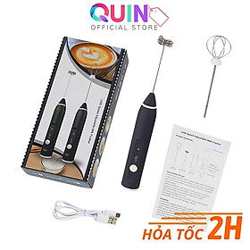 Máy Đánh Trứng, Tạo Bọt Cafe 3 Chế Độ Điều Chỉnh Tốc Độ Kèm Pin Sạc USB