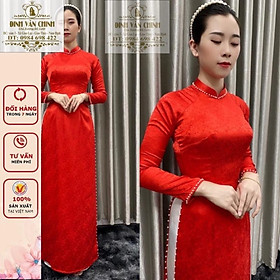 Áo dài truyền thống cao cấp-duy chinh-ADGT00025_đỏ tươi