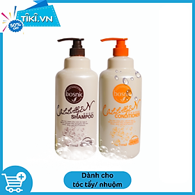 COMBO GỘI XẢ COLLAGEN LÀM BỀN MÀU NHUỘM BOSNIC 1500ML