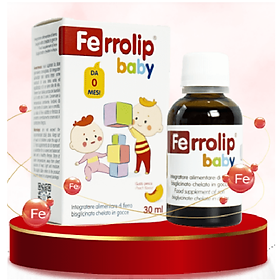 Sắt Ferrolip Baby dạng siro thơm ngon lọ 30 mL vị đào