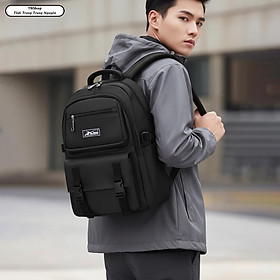 Balo Học Sinh Cấp 2 Cấp 3 Xbags Black Blue XB 3203 - Balo Thời Trang, Vải Chống Nước Bền Đẹp, Nhiều Ngăn Tiện Lợi, Nam Nữ Đều Dùng Được