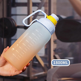 1800ML Large Capacity Reusable Motivational Water Bottle Jug Drinking Kettle for Sports Running Cycling