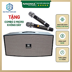 Mua Loa Xách Tay Karaoke Nanomax Bluetooth X-420 Bass Đôi 20 Tặng 2 Mic Đọc Được Usb Thẻ Nhớ Công Suất Lớn 520w | Loa Kéo Giá Rẻ | Loa Kéo Bluetooth