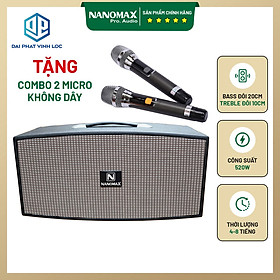 Mua Loa Xách Tay Karaoke Nanomax Bluetooth X-420 Bass Đôi 20 Tặng 2 Mic Đọc Được Usb Thẻ Nhớ Công Suất 520w| Loa Bluetooth Giá Rẻ | Loa Kéo Karaoke Công Suất Lớn