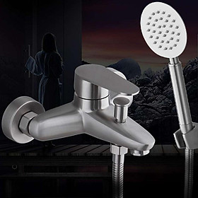 Bộ sen vòi tắm nóng lạnh OS813 chất liệu inox 304 nguyên khối + Dây dẫn nước vòi sen + Tay sen tròn + Gác tay sen