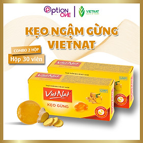 [COMBO 2 HỘP] Kẹo ngậm gừng Vietnat hỗ trợ tiêu hóa giảm cảm cúm - 30 viên/ hộp