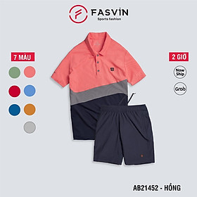 Bộ thể thao nam Fasvin AB21452.HN chất vải mềm nhẹ co giãn thoải mái trẻ trung năng động - Hồng,Size 3