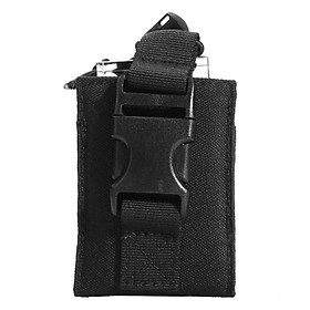 Radio Pouch Holder Multipurpose Durable Belt Waist Bag for Camping Outdoor Black