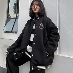 Áo Khoác Bomber Mặt Cười Unisex