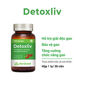 Viên uống thải độc gan Detoxliv Glutathion 98% hộp 1 lọ 30 viên