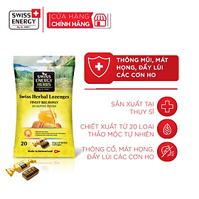 Kẹo Ngậm Swiss Energy 20 Loại Thảo Mộc + Mật Ong