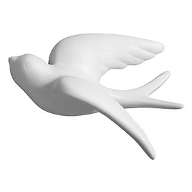 2X 3D Ceramic Bird Swallow Wall Art Decor Bedroom Room Decorative S to left