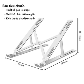 Mua Giá đỡ tản nhiệt  kệ đỡ máy tính có thể gấp gọn tiện dụng điều chỉnh được độ cao (tặng túi đựng kèm)