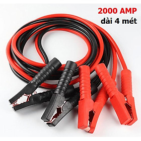 Mua Bộ Dây Câu Kích Bình Ắc-Quy 2000AMP Chiều Dài 4m Cứu Hộ Ô Tô Xe Hơi Khẩn Cấp