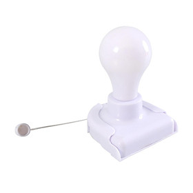 Wall Light Portable Night Handy Lamp Pull Cord Bulb for Indoor Wall Bathroom