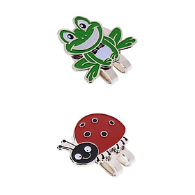 2x  Golf Ball Marker With  Hat Clip Golfer Gift
