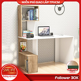 Mua Bàn làm việc  bàn học gỗ hiện đại SMLIFE Daikoku  | Gỗ MDF dày 17mm chống ẩm | D120xR60xC150cm - Màu