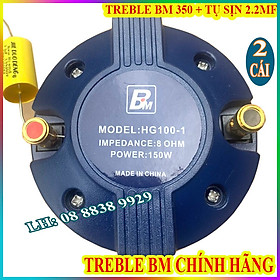 CẶP LOA TREBLE KÈN BM 350 CHÍNH HÃNG NHẬP KHẨU + TỤ 2.2MF SỊN - GIÁ 2 LOA