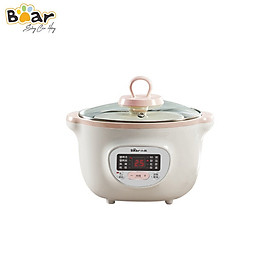 Nồi Nấu Chậm 1,6L Bear SUBE002 Đa Năng Nấu Cháo, Chưng Yến Bản Quốc Tế - Hàng Chính Hãng - Màu Hồng