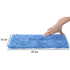 Cây lau nhà công nghiệp bảng vuông đầu xoay linh hoạt, bông lau san hô 45x13cm