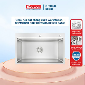 Mua Chậu rửa bát chống xước Top Mount Sink KN8151TS Dekor Basic - Bảo hành chính hãng 10 năm