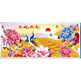 Tranh đính đá Hoa khai phú quý - LV087