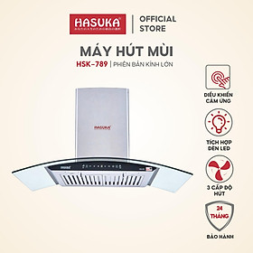 Mua Máy hút mùi cảm ứng kính cong lưới INOX HASUKA HSK-789 công suất motor 190W hút và khử mùi với công suất 950m³/h (BH 24 tháng) - HÀNG CHÍNH HÃNG