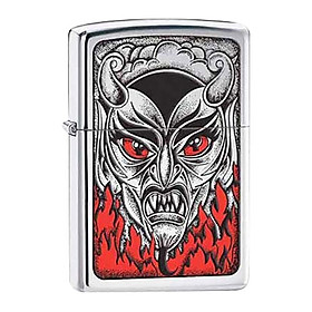 Bật Lửa Zippo 28275 Fire Down Below Devil High Polish Chrome