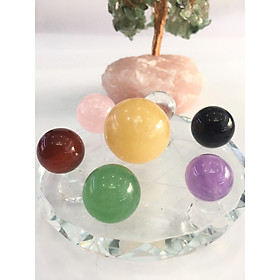 Mua Dĩa Thất tinh trận đồ đá Thạch anh đa sắc – 10cm