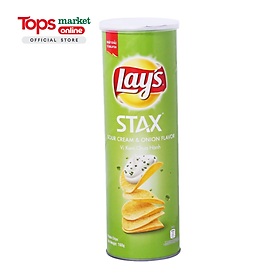 Snack Khoai Tây Lay s Stax Vị Kem Chua Và Hành Tây 160G