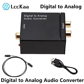 LCCKAA Digital sang Analog Audio Converter Optical Fiber Tín hiệu đồng trục để tương tự
