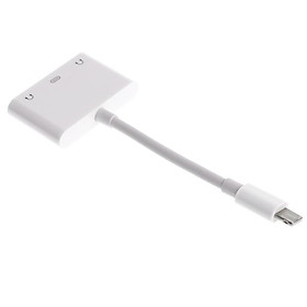 2 in 1   AUX Headphone Jack + Charging Port Adapter for iPhone